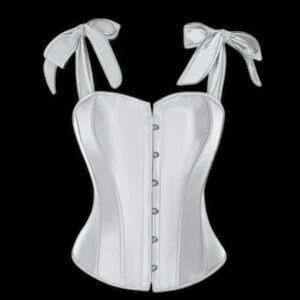 Elegant White Satin Corset Top